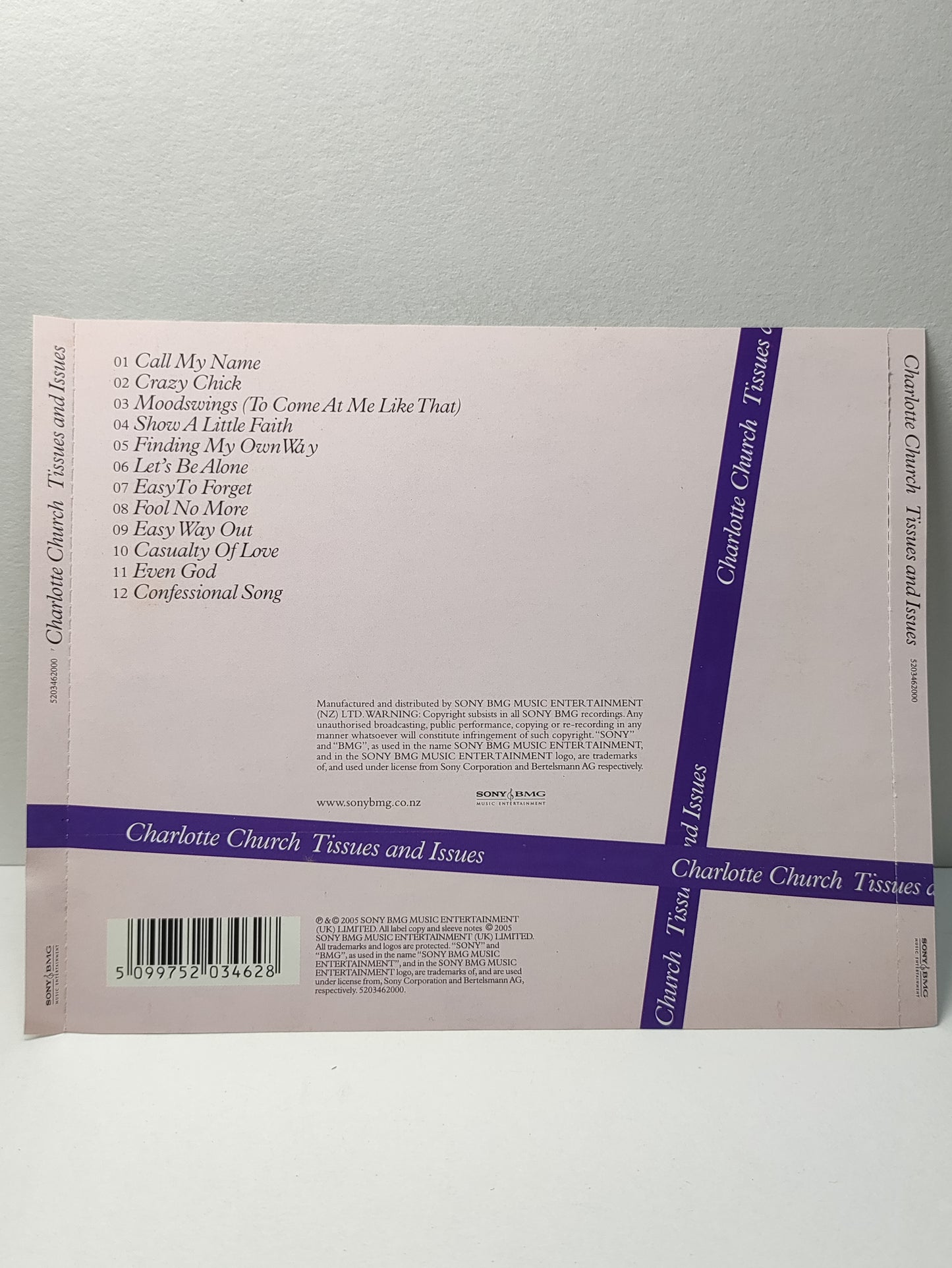 AMM25 CHARLOTTE CHURCH TISSUES AND ISSUES CALL MY NAME CRAZY CHICK 2005 UK ENGLISH CD FCP285