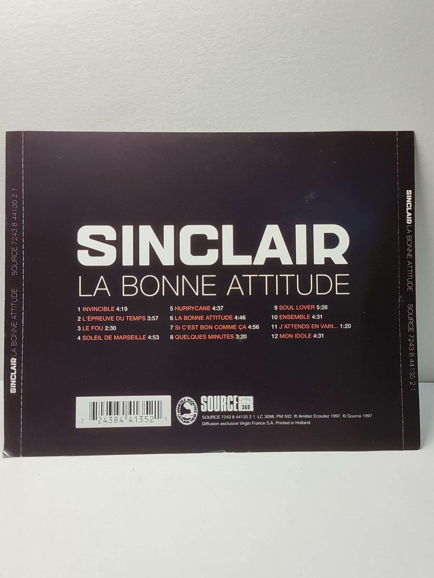 AMM25 SINCLAIR LA BONNE ATTITUDE INVINCIBLE HURRYCANE 1997 HOLLAND ENGLISH CD FCP297