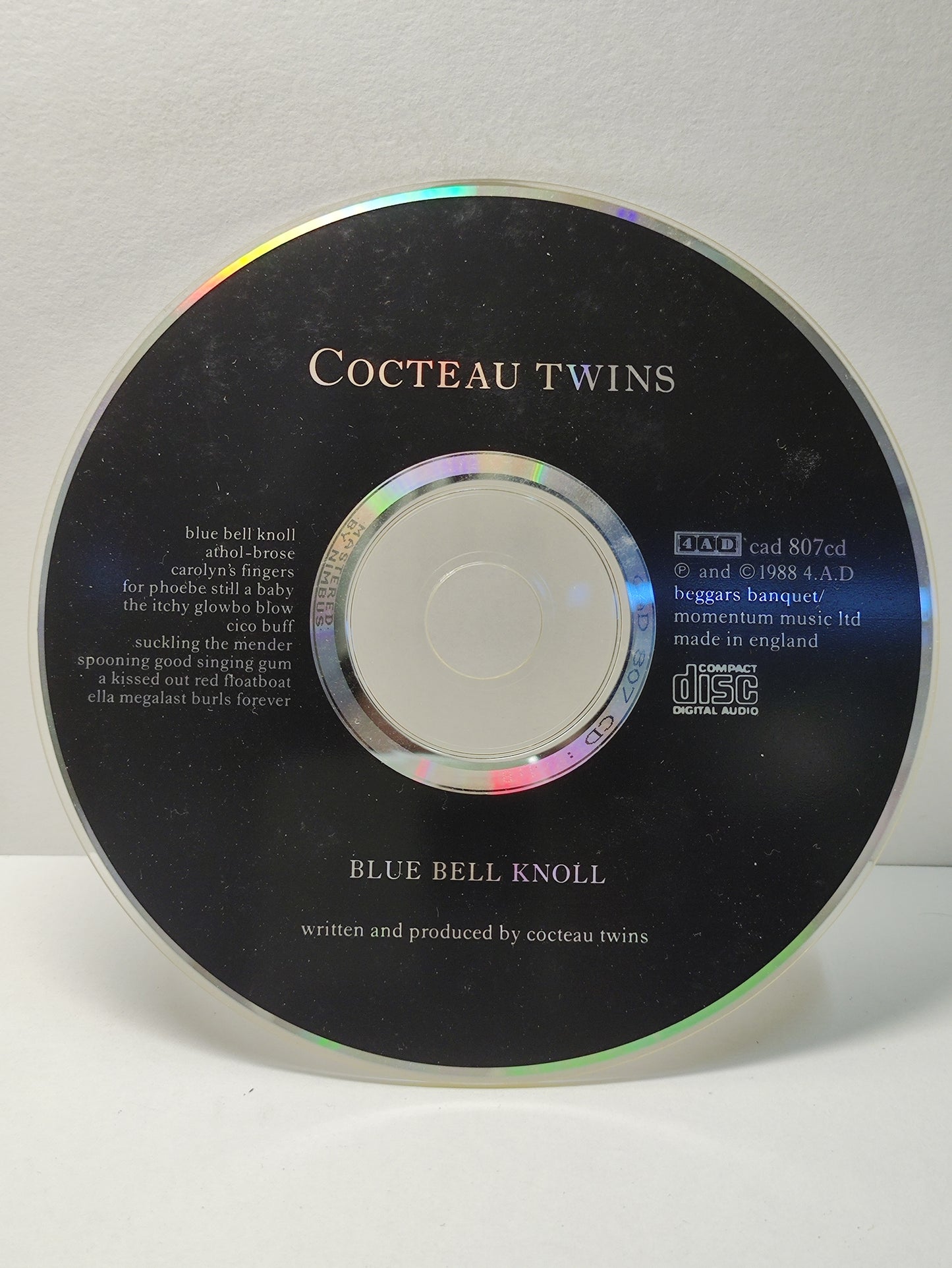 AMM25 COCTEAU TWINS BLUE BELL KNOLL CAROLYN’S FINGERS CICO BUFF 1988 USA  ENGLISH CD FCP298