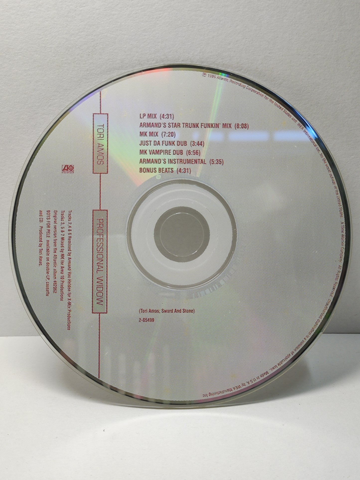 AMM25 TORI AMOS PROFESSIONAL WIDOW ARMAND'S STAR TRUNK FUNKIN' MIX 1996 USA ENGLISH CD FCP299