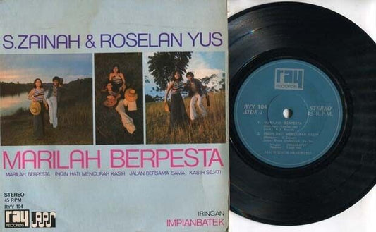 AMM18 Rare S.Zainah & Roselan Yus Duet Mega Rare Impianbatek Malay Band 7" EP MEP349